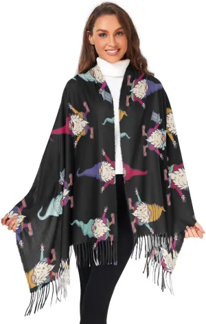 Women's Scarf Shawl Cashmere Feel Scarves Fashion Soft Winter Warm Large Scarf with Tassel