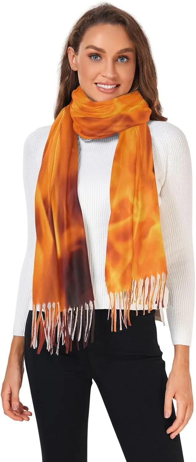 Women's Scarf Shawl Cashmere Feel Scarves Fashion Soft Winter Warm Large Scarf with Tassel