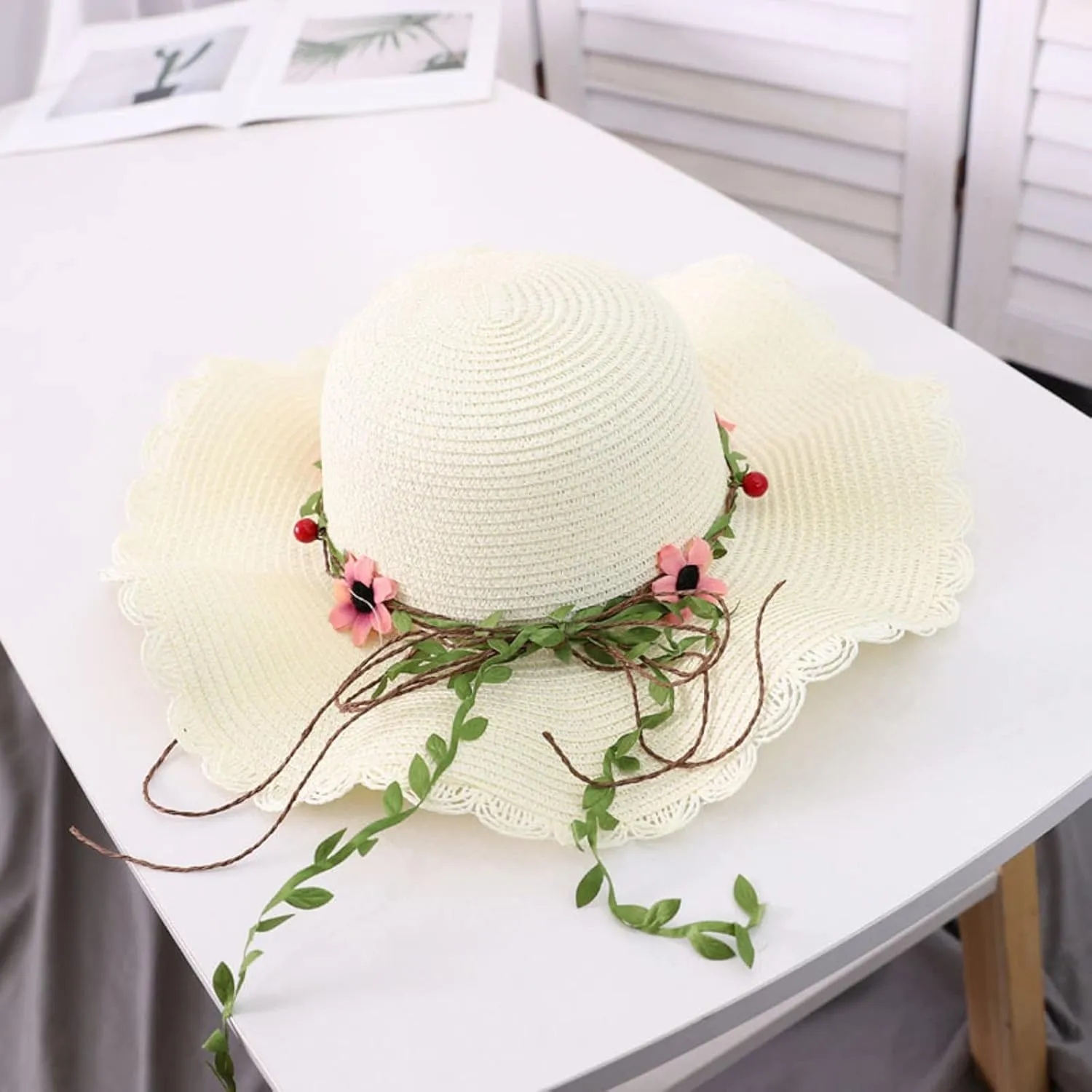 Womens Sun Hat Summer Classic Fedora Wide Brim Floppy Buckle Panama Hat Womens Wide Brim Straw Hat