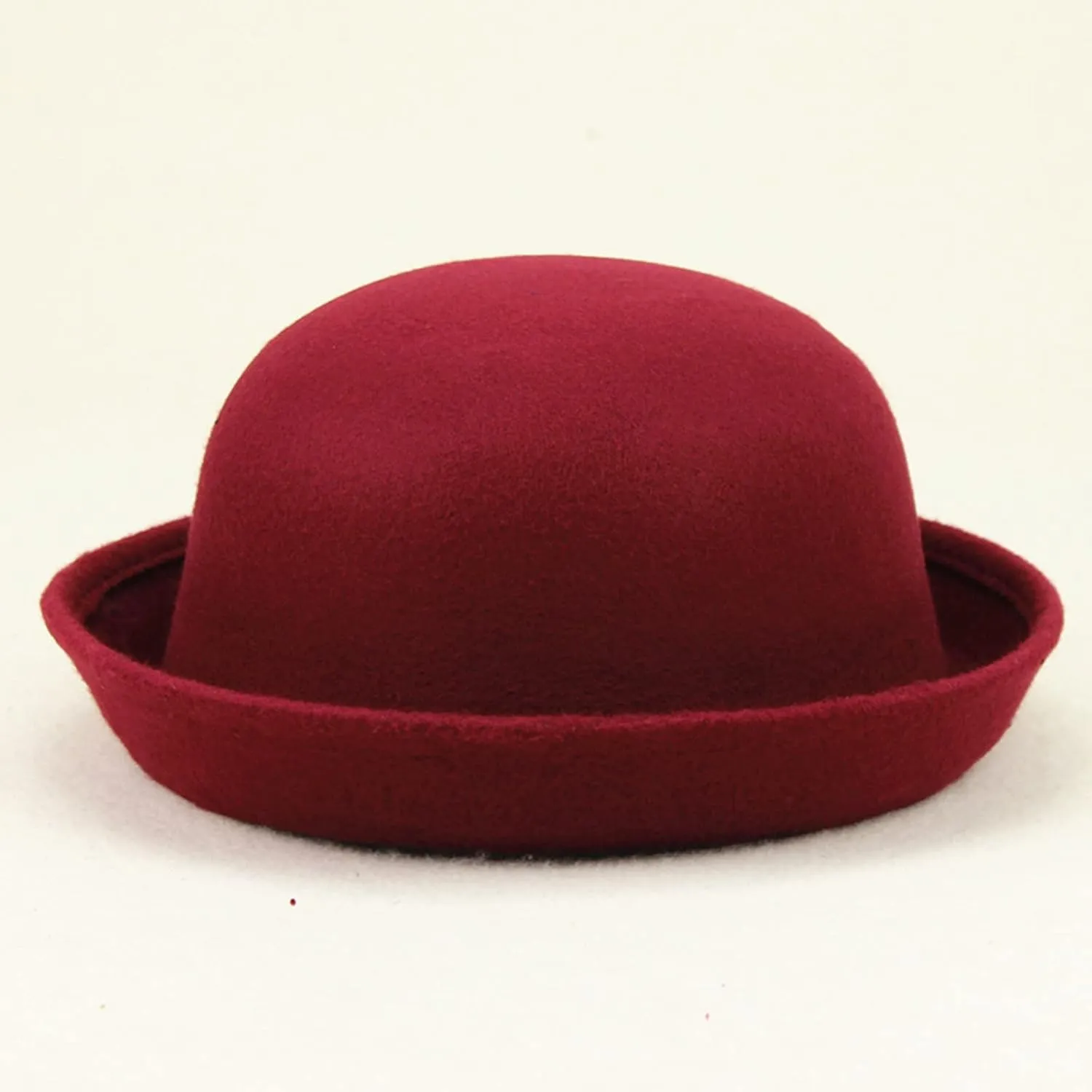 Women's Wool Flowers Church Bowler Hats Wool Cloche Fedora Hat Winter Warm Bucket Hat Ladies Church Party
