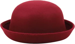 Women's Wool Flowers Church Bowler Hats Wool Cloche Fedora Hat Winter Warm Bucket Hat Ladies Church Party