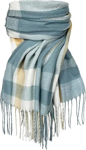 woogwin Winter Scarf for Women Cashmere Feel Plaid Warm Long Blanket Scarves Big Grid Pashmina Shawls and Wraps