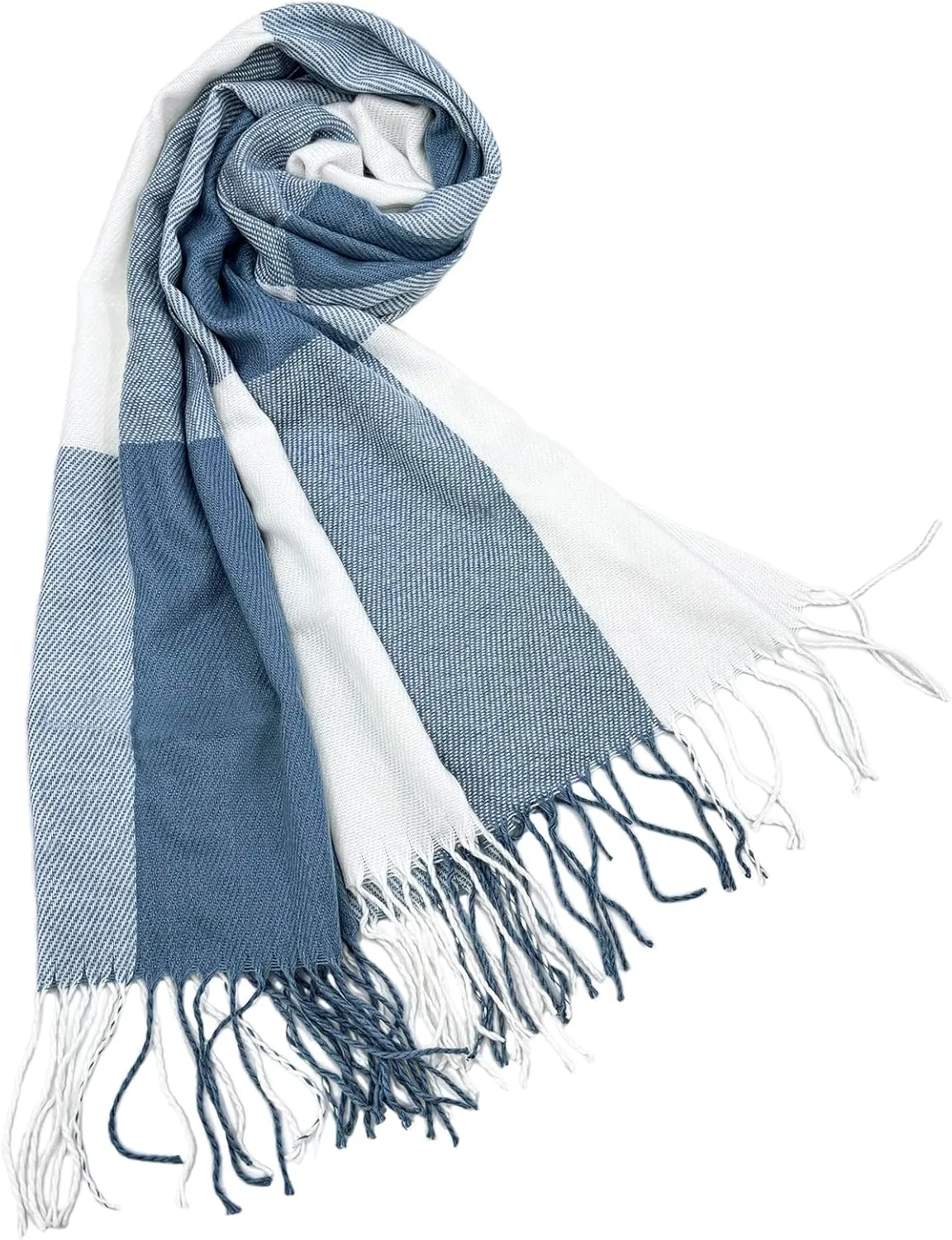 woogwin Winter Scarf for Women Cashmere Feel Plaid Warm Long Blanket Scarves Big Grid Pashmina Shawls and Wraps