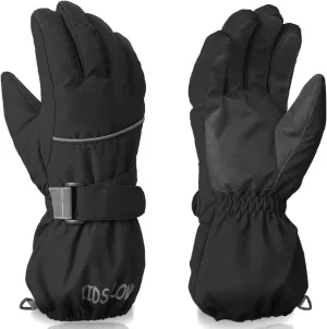 YAPJEB Kids Winter Warm Gloves Ski Gloves Windproof Outdoor Sports Gloves for Boys Girls Skating Snowboarding Hiking