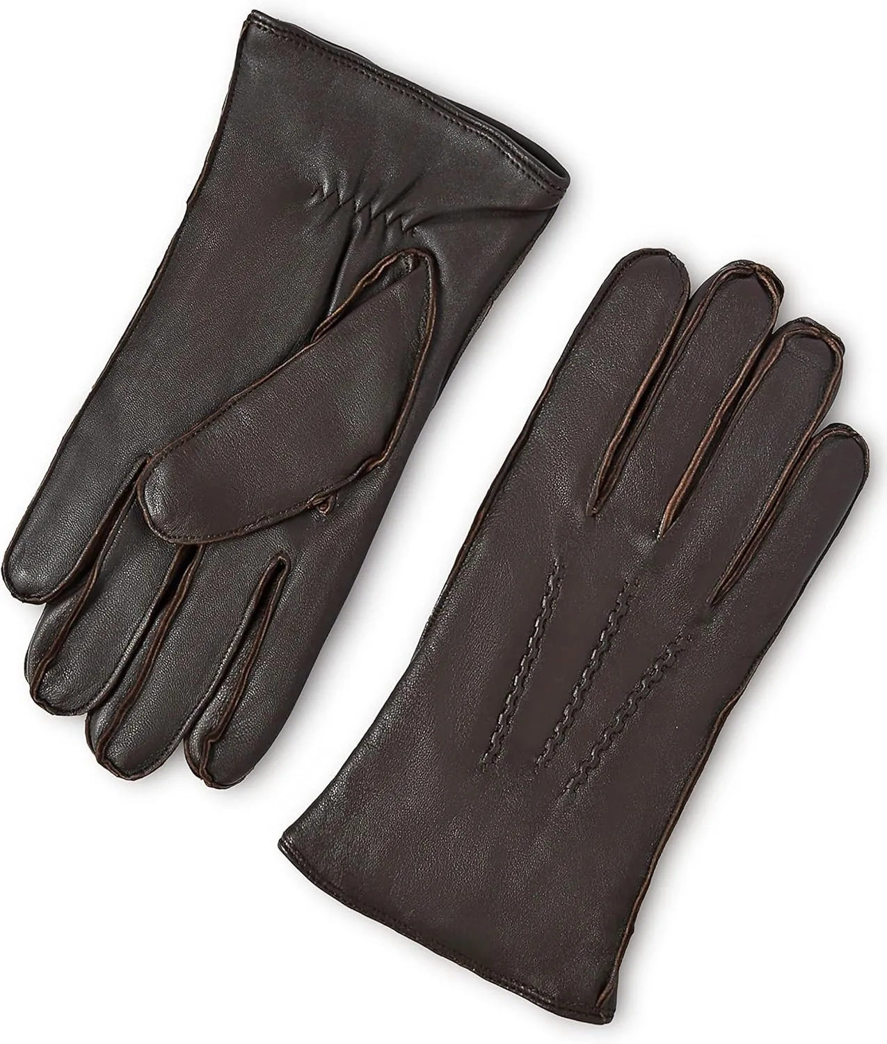 YISEVEN Winter Men's Touchscreen Warm Lambskin Leather Gloves