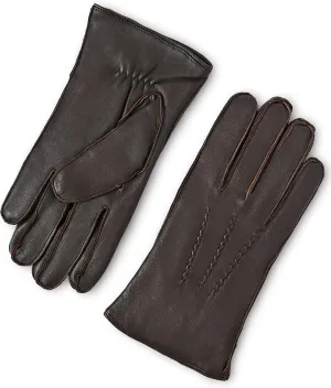 YISEVEN Winter Men's Touchscreen Warm Lambskin Leather Gloves