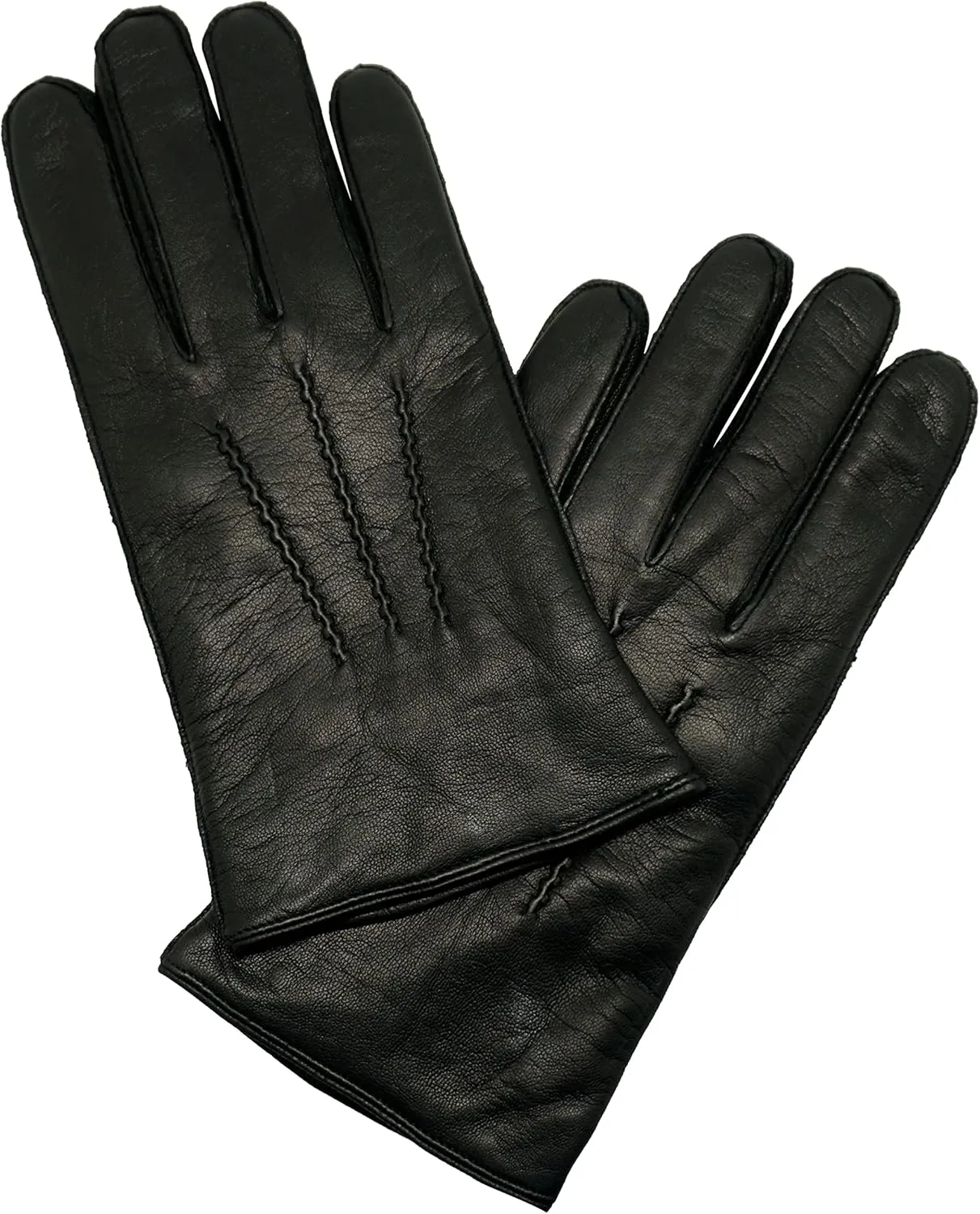 YISEVEN Winter Men's Touchscreen Warm Lambskin Leather Gloves