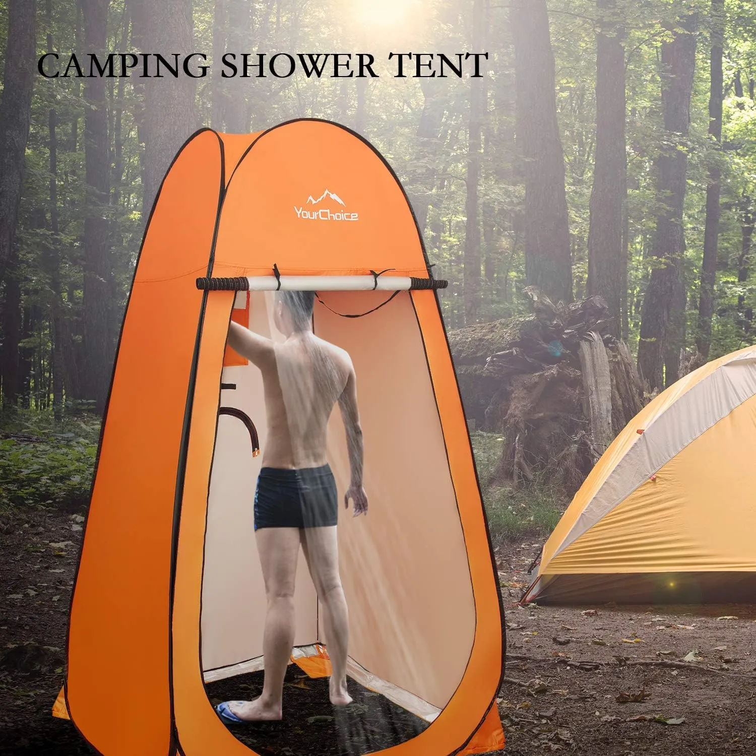 Your Choice XL Pop Up Privacy Shower Tent - Portable Changing Tent for Camping, Beach & Poolside - 82.6" Tall Double Storage Pockets & Carry Bag